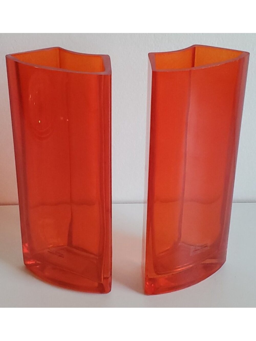 IKEA IVAR LEDANG Modular Vase Set 2 Orange Red Sectional Vases Vintage